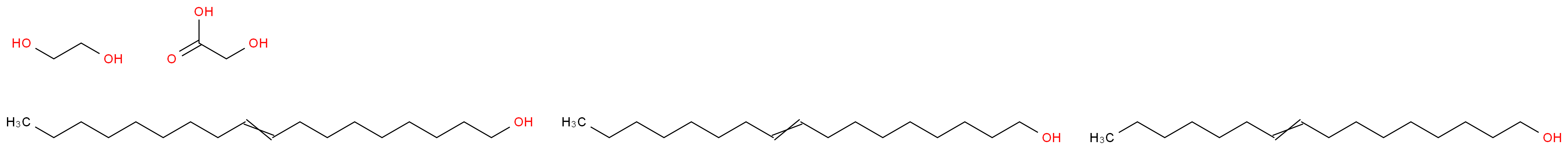 2-hydroxyacetic acid; ethane-1,2-diol; heptadec-9-en-1-ol; hexadec-9-en-1-ol; octadec-9-en-1-ol_分子结构_CAS_57635-48-0