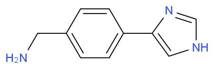[4-(1H-imidazol-4-yl)phenyl]methanamine_分子结构_CAS_885281-24-3