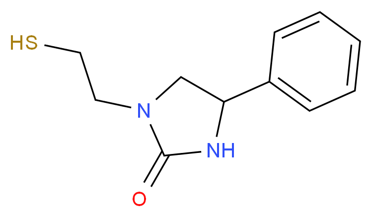 DL-2-Oxo-3-(2-mercaptoethyl)-5-phenylimidazolidine_分子结构_CAS_32190-33-3)