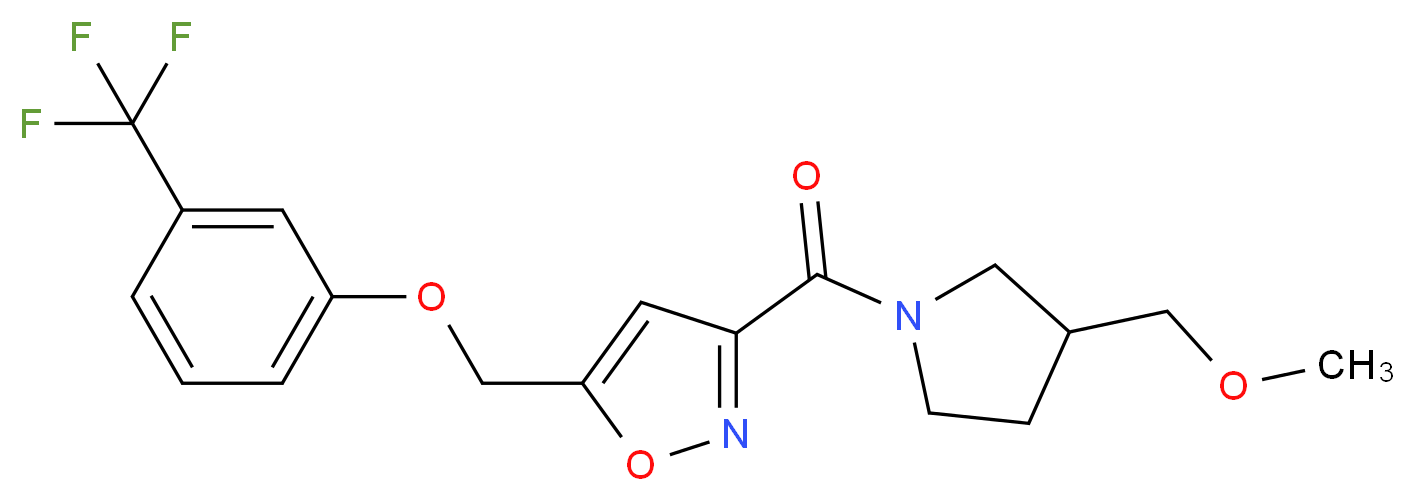 3-{[3-(methoxymethyl)-1-pyrrolidinyl]carbonyl}-5-{[3-(trifluoromethyl)phenoxy]methyl}isoxazole_分子结构_CAS_)