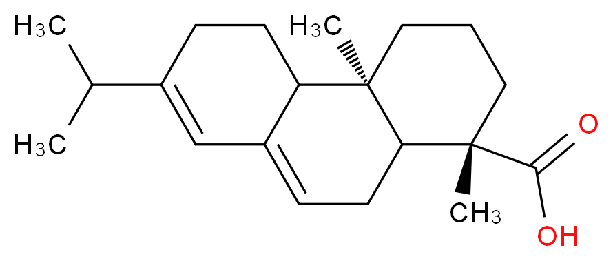 (1S,4aR)-1,4a-dimethyl-7-(propan-2-yl)-1,2,3,4,4a,4b,5,6,10,10a-decahydrophenanthrene-1-carboxylic acid_分子结构_CAS_514-10-3
