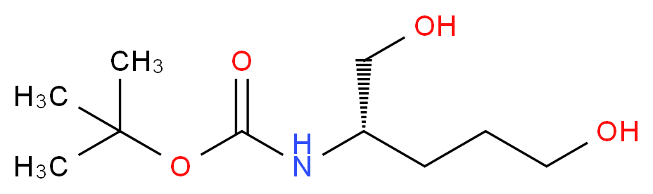 tert-butyl N-[(2S)-1,5-dihydroxypentan-2-yl]carbamate_分子结构_CAS_162955-48-8