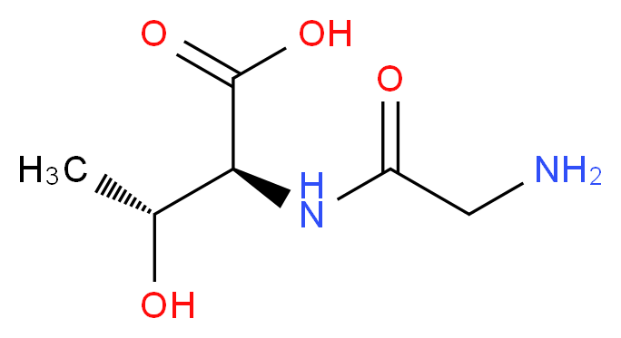 (2S,3R)-2-(2-aminoacetamido)-3-hydroxybutanoic acid_分子结构_CAS_686-44-2