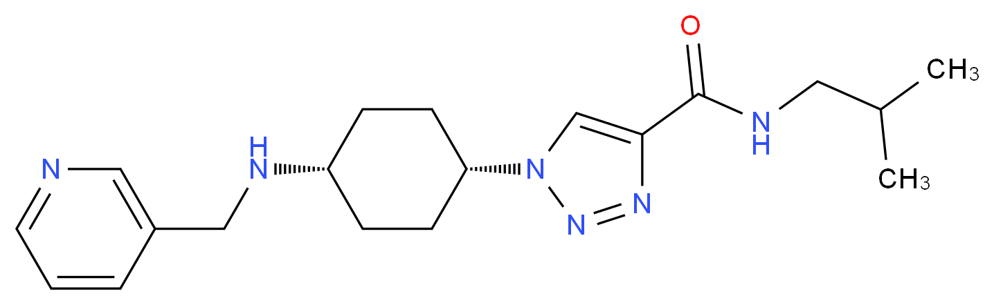 N-isobutyl-1-{cis-4-[(3-pyridinylmethyl)amino]cyclohexyl}-1H-1,2,3-triazole-4-carboxamide_分子结构_CAS_)