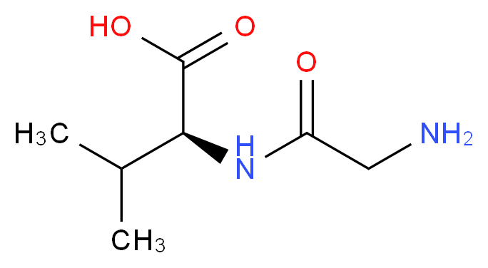 (2S)-2-(2-aminoacetamido)-3-methylbutanoic acid_分子结构_CAS_1963-21-9