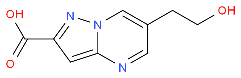 6-(2-Hydroxy-ethyl)-pyrazolo[1,5-a]pyrimidine-2-carboxylic acid_分子结构_CAS_)