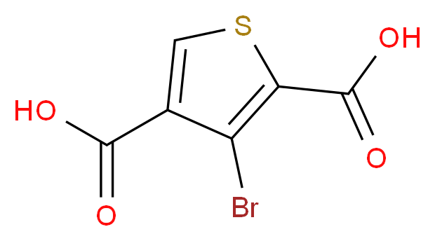 3-Bromothiophen-2,4-dicarboxylic acid_分子结构_CAS_)