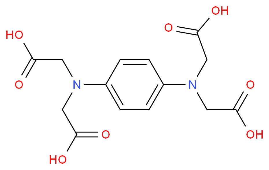 2-({4-[bis(carboxymethyl)amino]phenyl}(carboxymethyl)amino)acetic acid_分子结构_CAS_1099-02-1