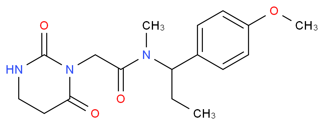 2-(2,6-dioxotetrahydropyrimidin-1(2H)-yl)-N-[1-(4-methoxyphenyl)propyl]-N-methylacetamide_分子结构_CAS_)