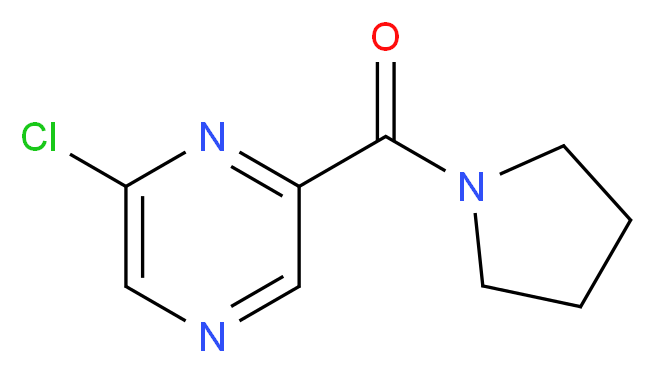 2-chloro-6-(pyrrolidine-1-carbonyl)pyrazine_分子结构_CAS_959241-31-7