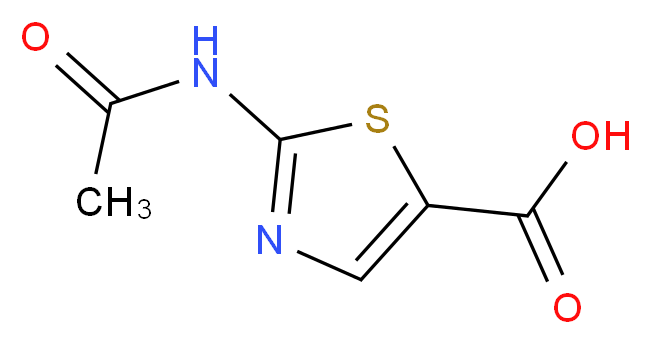 2-Acetamido-1,3-thiazole-5-carboxylic acid_分子结构_CAS_1170060-19-1)