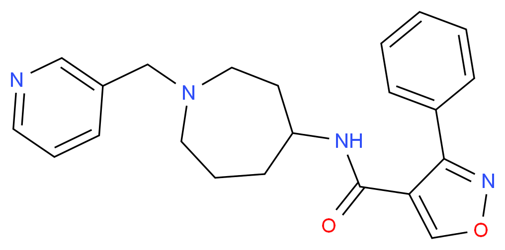 3-phenyl-N-[1-(3-pyridinylmethyl)-4-azepanyl]-4-isoxazolecarboxamide_分子结构_CAS_)