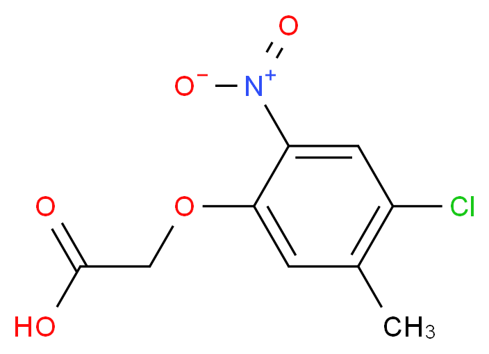 (4-chloro-5-methyl-2-nitrophenoxy)acetic acid_分子结构_CAS_416885-45-5)