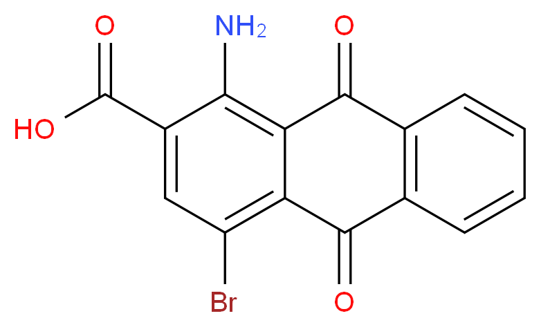 1-amino-4-bromo-9,10-dioxo-9,10-dihydroanthracene-2-carboxylic acid_分子结构_CAS_6363-90-2