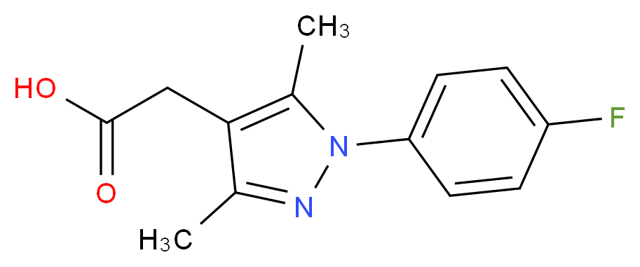[1-(4-Fluoro-phenyl)-3,5-dimethyl-1H-pyrazol-4-yl] -acetic acid_分子结构_CAS_)