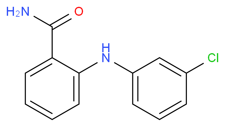 2-((3-Chlorophenyl)amino)benzamide_分子结构_CAS_13625-33-7)