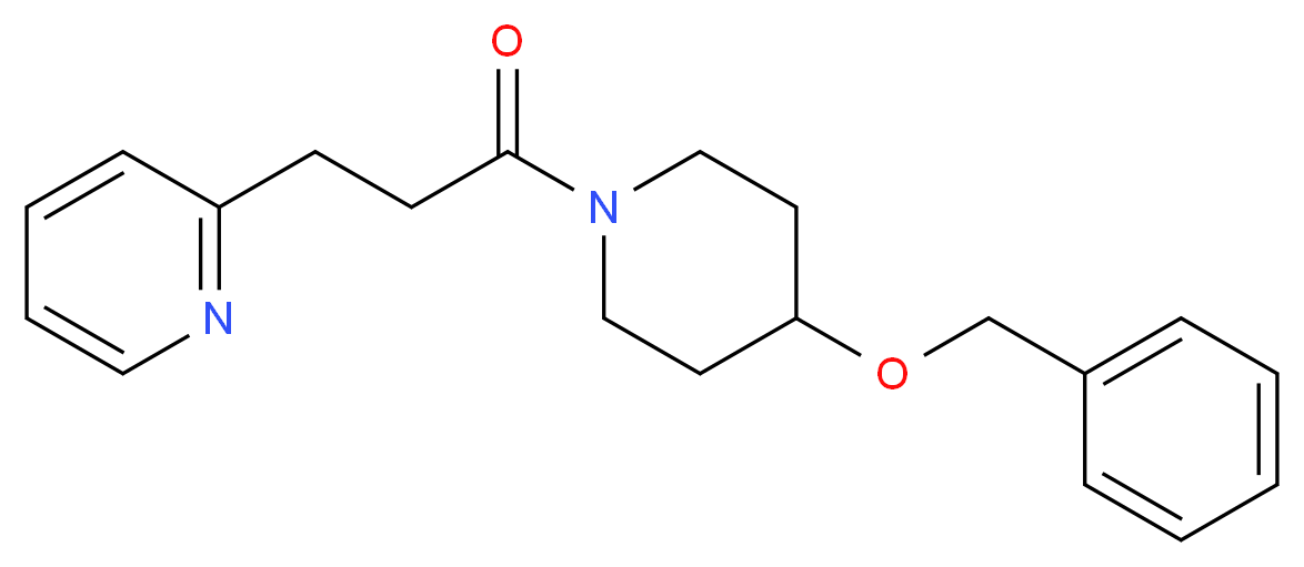 2-{3-[4-(benzyloxy)-1-piperidinyl]-3-oxopropyl}pyridine_分子结构_CAS_)