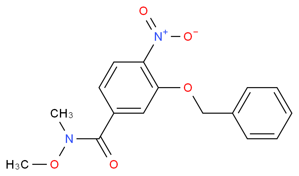 3-(Benzyloxy)-N-methoxy-N-methyl-4-nitrobenzamide_分子结构_CAS_)