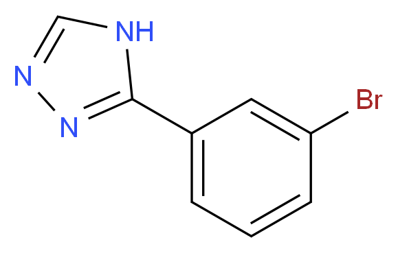 3-(3-bromophenyl)-4H-1,2,4-triazole_分子结构_CAS_342617-08-7)