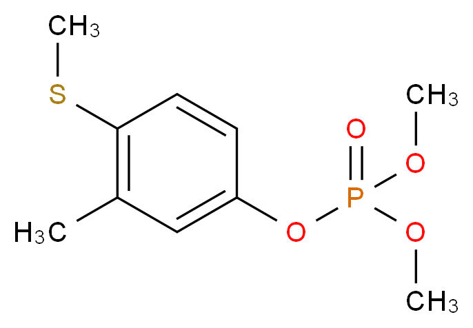 dimethyl 3-methyl-4-(methylsulfanyl)phenyl phosphate_分子结构_CAS_6552-12-1