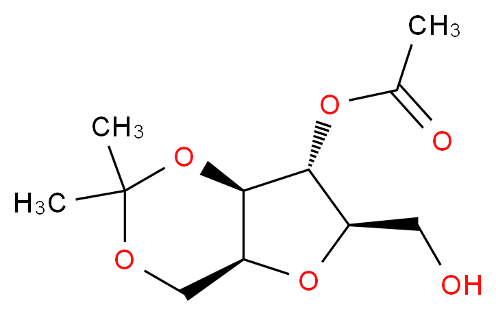 4-O-Acetyl-2,5-anhydro-1,3-O-isopropylidene-D-glucitol_分子结构_CAS_70128-28-8)