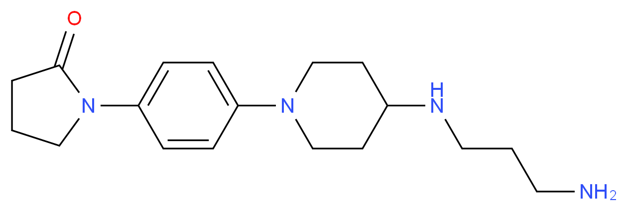 1-(4-{4-[(3-aminopropyl)amino]piperidin-1-yl}phenyl)pyrrolidin-2-one_分子结构_CAS_)