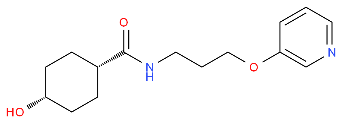 cis-4-hydroxy-N-[3-(pyridin-3-yloxy)propyl]cyclohexanecarboxamide_分子结构_CAS_)