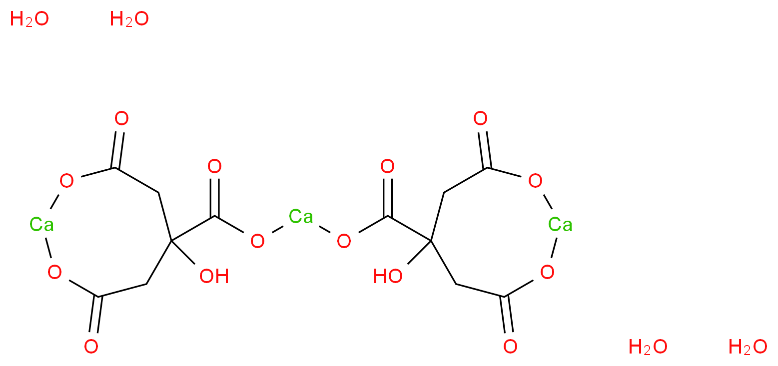 柠檬酸三钙 四水合物_分子结构_CAS_5785-44-4)