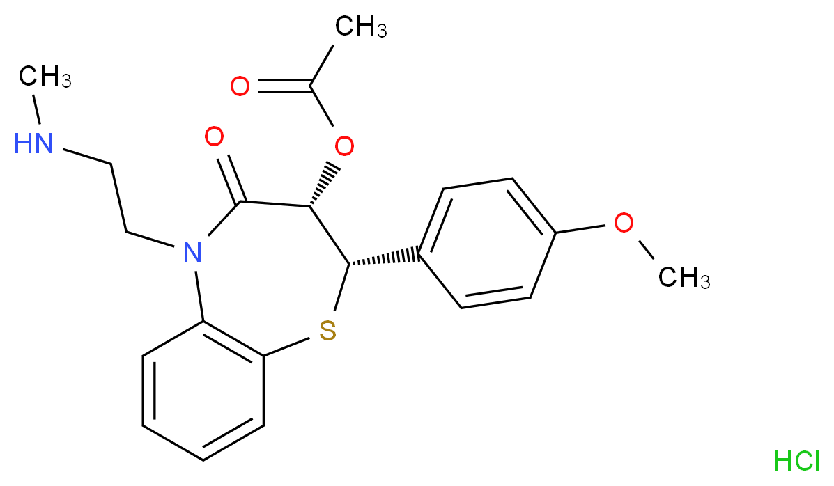 N-Desmethyl Diltiazem Hydrochloride_分子结构_CAS_130606-60-9)