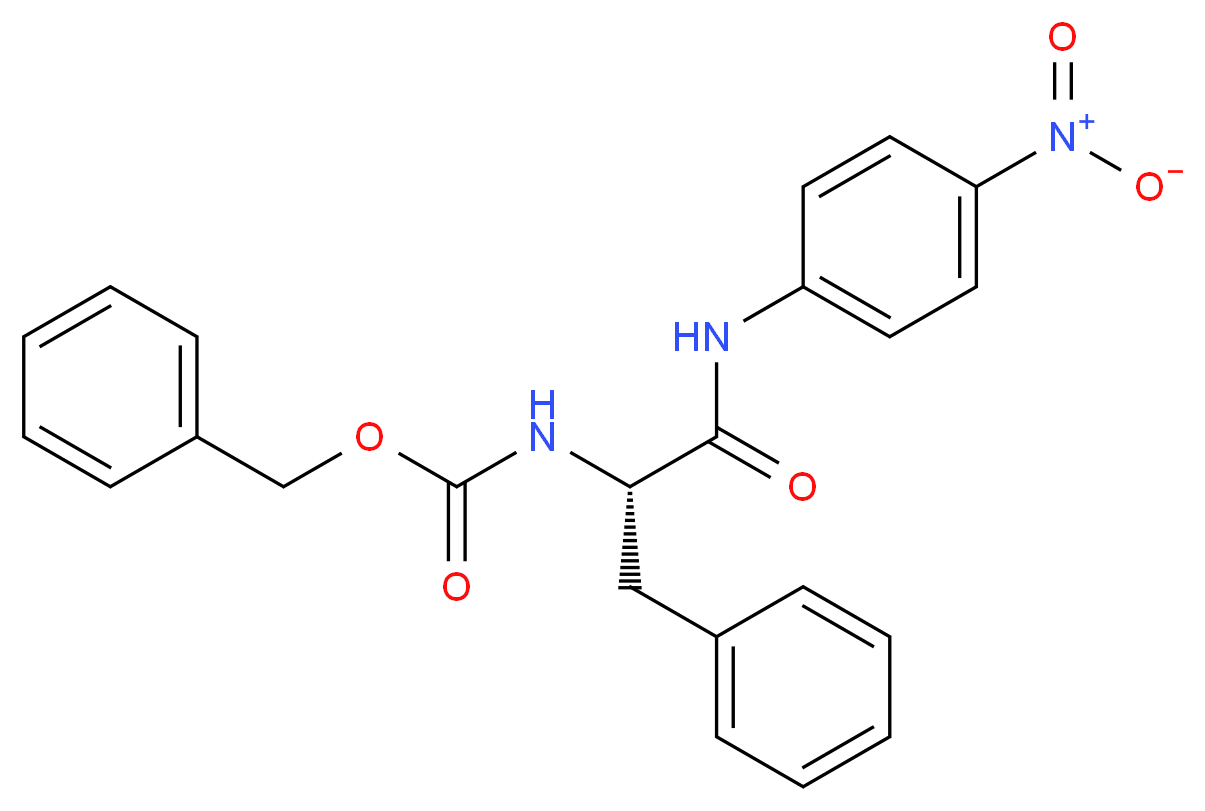 benzyl N-[(1S)-1-[(4-nitrophenyl)carbamoyl]-2-phenylethyl]carbamate_分子结构_CAS_19647-71-3