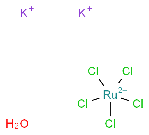 五氯钌(III)酸钾水合物_分子结构_CAS_)