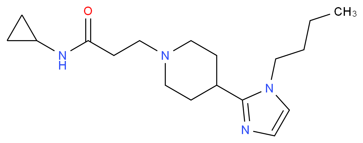 3-[4-(1-butyl-1H-imidazol-2-yl)-1-piperidinyl]-N-cyclopropylpropanamide_分子结构_CAS_)