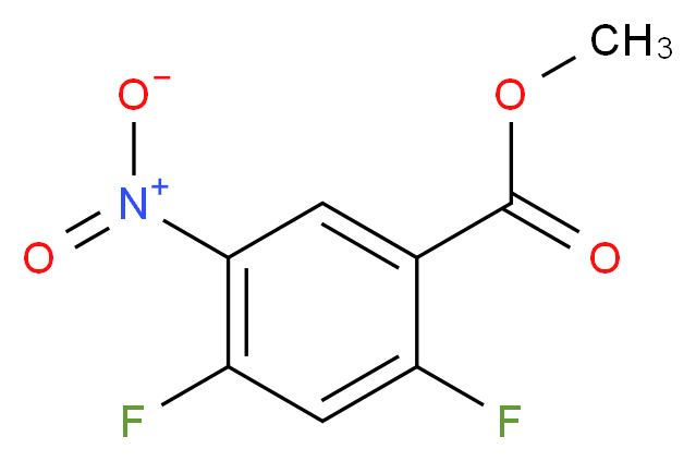 methyl 2,4-difluoro-5-nitrobenzoate_分子结构_CAS_125568-71-0