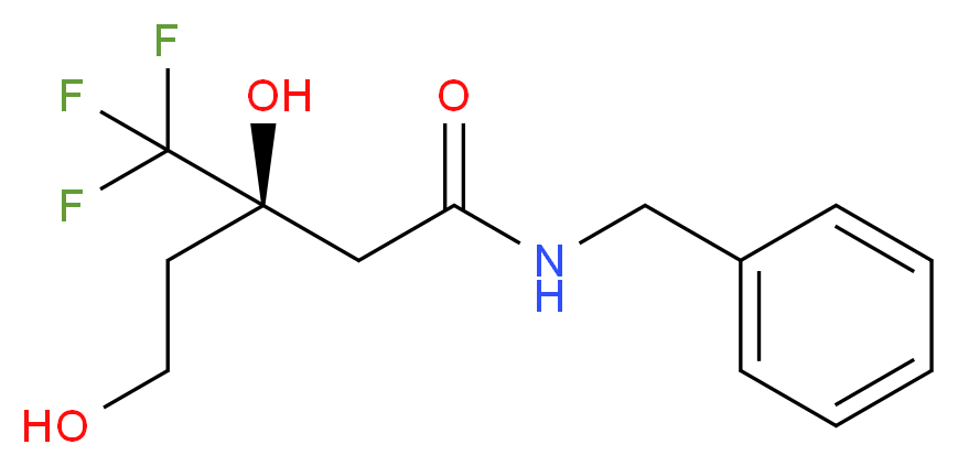 (3R)-N-benzyl-3,5-dihydroxy-3-(trifluoromethyl)pentanamide_分子结构_CAS_)