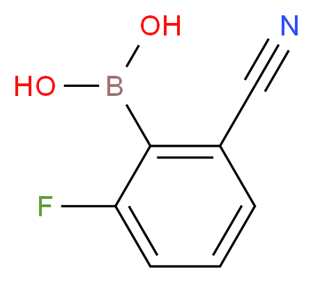 (2-cyano-6-fluorophenyl)boronic acid_分子结构_CAS_656235-44-8