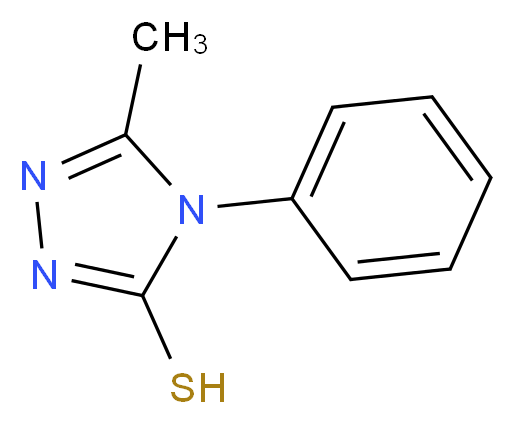 5-methyl-4-phenyl-4H-1,2,4-triazole-3-thiol_分子结构_CAS_6232-82-2