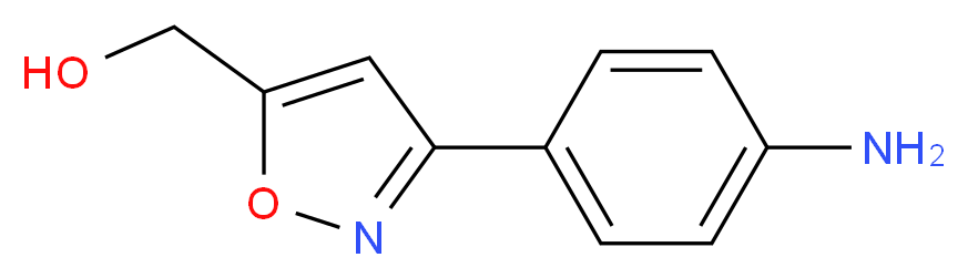 [3-(4-aminophenyl)-1,2-oxazol-5-yl]methanol_分子结构_CAS_885273-66-5
