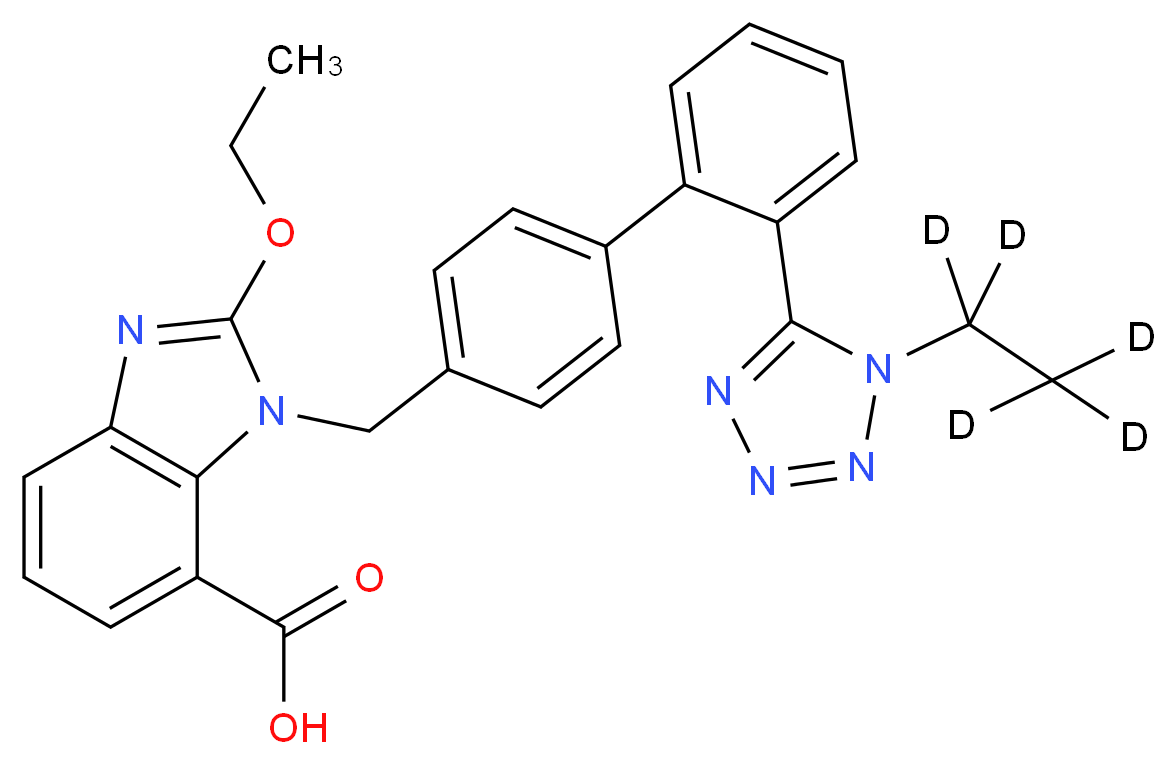 1H-1-Ethyl-d5 Candesartan_分子结构_CAS_1246818-70-1)