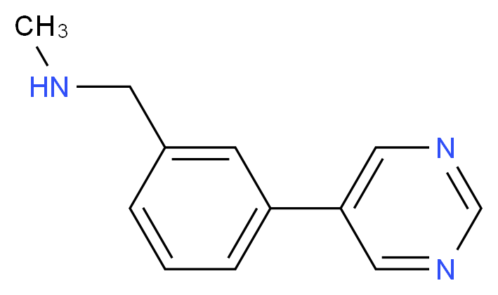 methyl({[3-(pyrimidin-5-yl)phenyl]methyl})amine_分子结构_CAS_852431-03-9