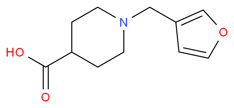 1-(3-Furylmethyl)piperidine-4-carboxylic acid 97%_分子结构_CAS_)
