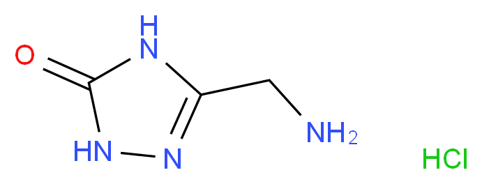 3-(aminomethyl)-4,5-dihydro-1H-1,2,4-triazol-5-one hydrochloride_分子结构_CAS_367250-06-4