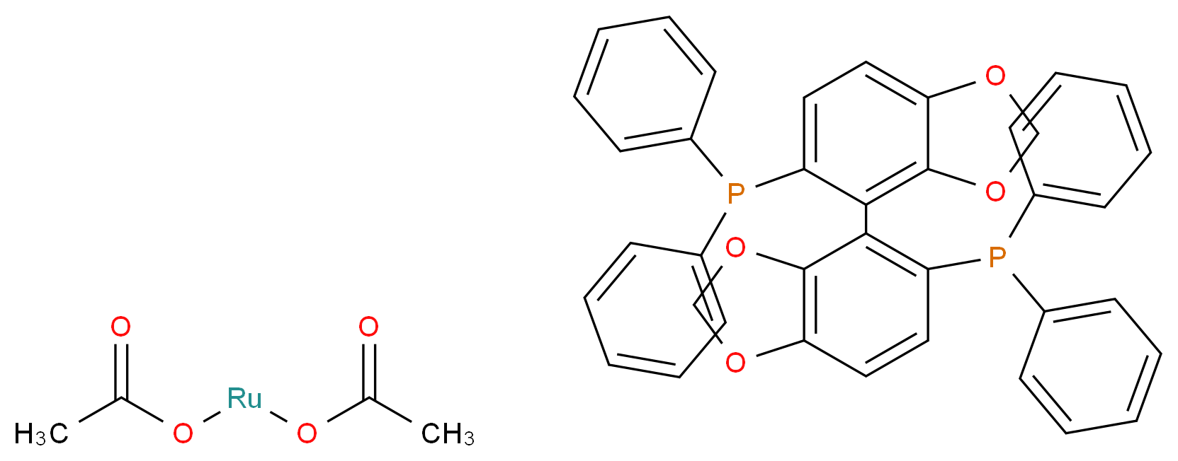 (S)-Ru(OAc)2(SEGPHOS&reg;)_分子结构_CAS_373650-12-5)