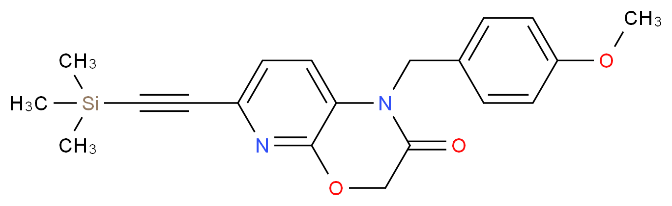 1-(4-Methoxybenzyl)-6-((trimethylsilyl)ethynyl)-1-(4-MethoxybeH-pyrido[2,3-b][1,4]oxazin-2(3H)-one_分子结构_CAS_)