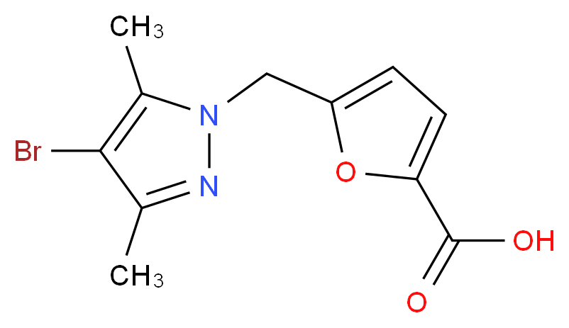 5-[(4-Bromo-3,5-dimethyl-1H-pyrazol-1-yl)methyl]-2-furoic acid_分子结构_CAS_306935-28-4)