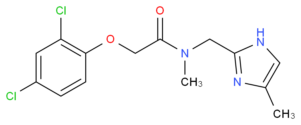 2-(2,4-dichlorophenoxy)-N-methyl-N-[(4-methyl-1H-imidazol-2-yl)methyl]acetamide_分子结构_CAS_)