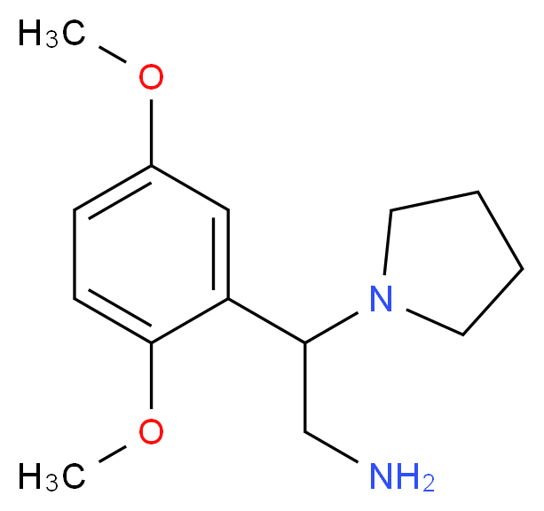 2-(2,5-Dimethoxy-phenyl)-2-pyrrolidin-1-yl-ethylamine_分子结构_CAS_)
