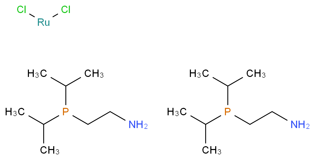 bis((2-aminoethyl)bis(propan-2-yl)phosphane); dichlororuthenium_分子结构_CAS_1092372-90-1