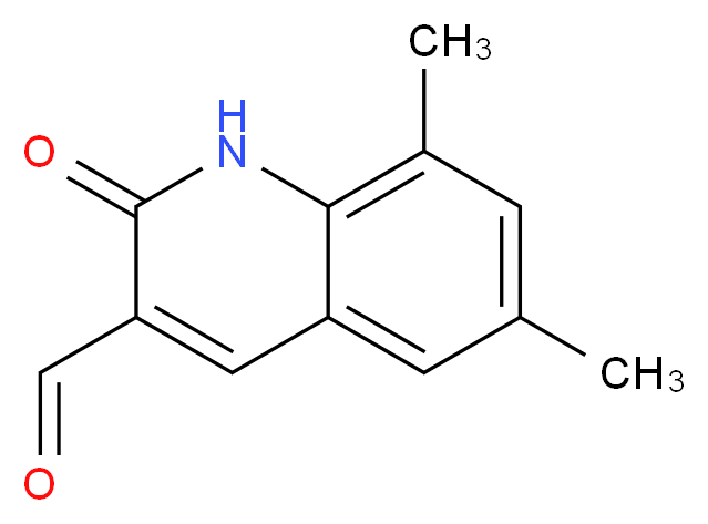 6,8-dimethyl-2-oxo-1,2-dihydroquinoline-3-carbaldehyde_分子结构_CAS_332883-19-9