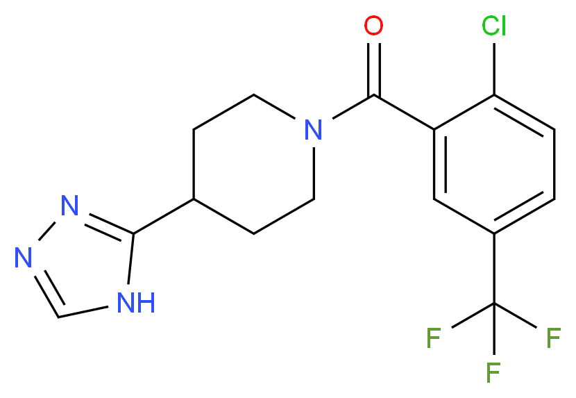 1-[2-chloro-5-(trifluoromethyl)benzoyl]-4-(4H-1,2,4-triazol-3-yl)piperidine_分子结构_CAS_)