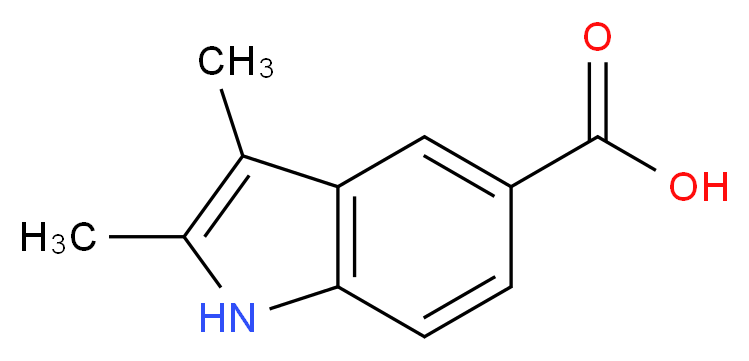 2,3-Dimethyl-1H-indole-5-carboxylic acid_分子结构_CAS_14844-73-6)